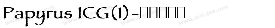 Papyrus ICG(1)字体转换